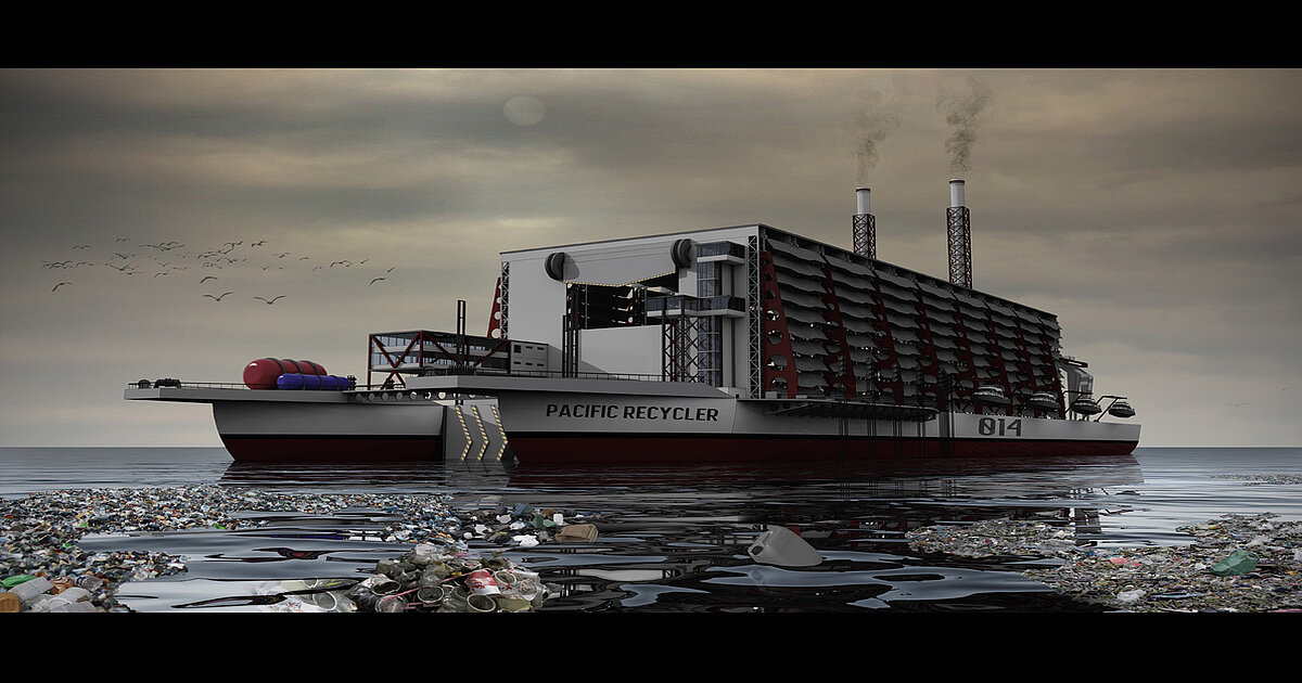 Jacques Rougerie Database : Plastic recycler - A Floating incinerator