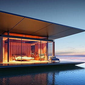Floating mobile house